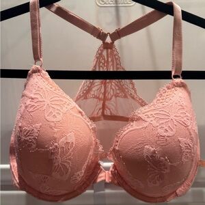 Victoria Secret Coral Lace Bra 34DD